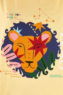 Farm Rio Leo Zodiac Organic Cotton T-Shirt -Outer Aura 306693 04