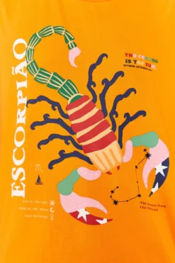 Farm Rio Scorpio Zodiac Organic Cotton T-Shirt -Outer Aura 306696 03