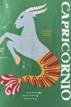 Farm Rio Capricorn Zodiac Organic Cotton T-Shirt -Outer Aura 306698 04