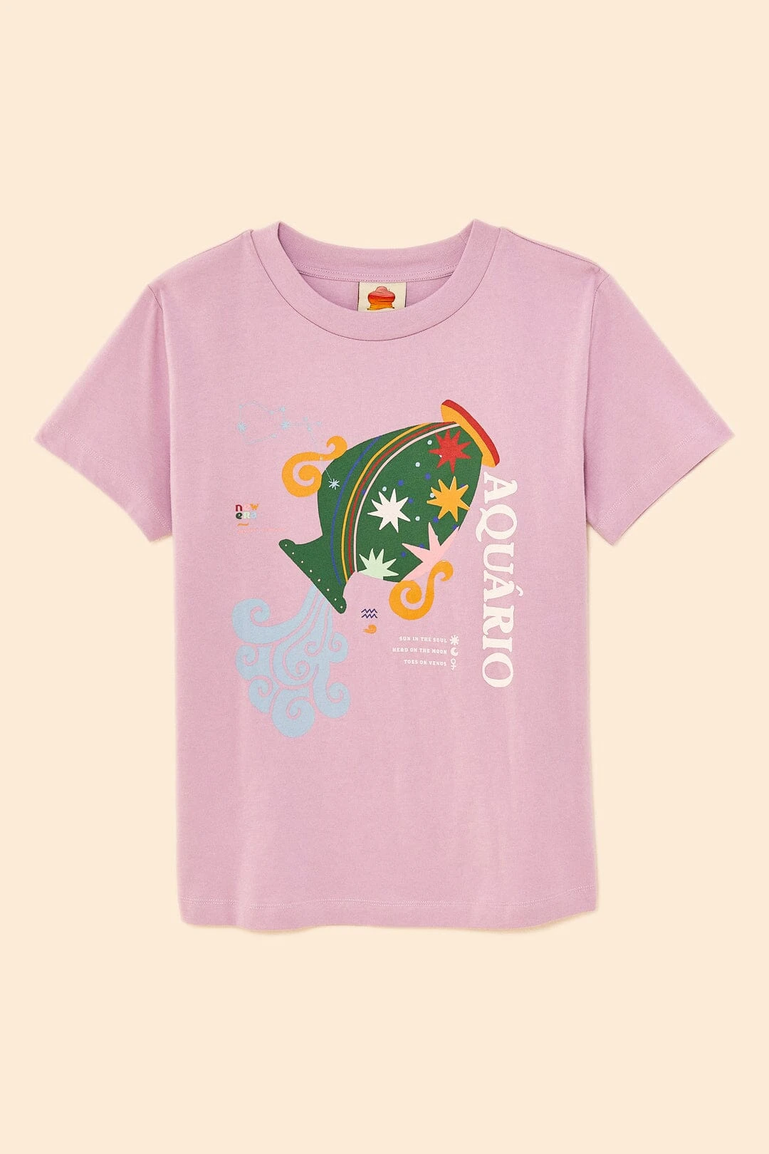 Farm Rio Aquarius Zodiac Organic Cotton T-Shirt 5 Farm Rio Aquarius Zodiac Organic Cotton T-Shirt - Image 5