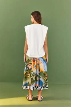 Farm Rio White Copacabana Organic Cotton T-Shirt -Outer Aura 306708 03