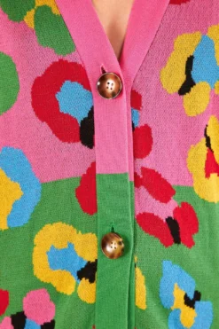 Farm Rio Mixed Fun Leopards Cardigan -Outer Aura 306730 05