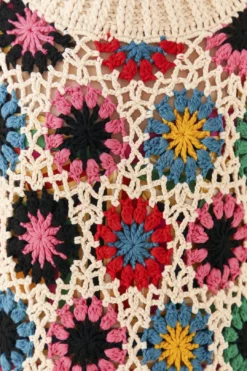 Farm Rio Multi Circles Crochet Vest -Outer Aura 306752 04