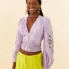 Farm Rio Lilac Lace Blouse