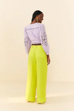 Farm Rio Lilac Lace Blouse -Outer Aura 306897 04