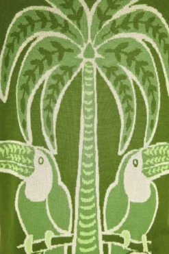 Farm Rio Green Summer Sunrise Lenzing™ Ecovero™ Viscose Knit Shirt -Outer Aura 306911 05