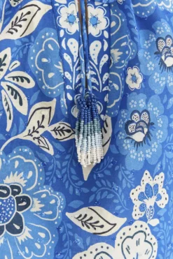 Farm Rio Blue Full Of Flowers Blouse -Outer Aura 306916 05