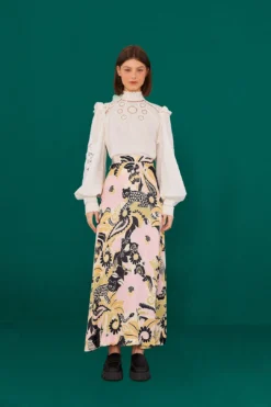 Farm Rio Off-White Romantic Blouse -Outer Aura 308187 03