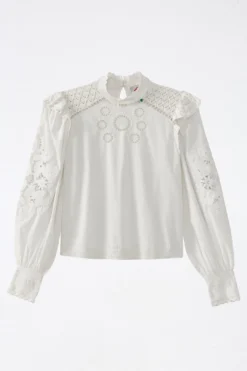 Farm Rio Off-White Romantic Blouse -Outer Aura 308187 06