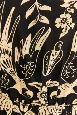 Farm Rio Black Graphic Floral Blouse -Outer Aura 308197 05 scaled