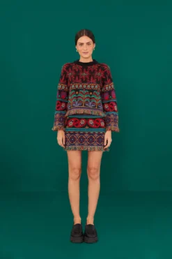 Farm Rio Black Night Sky Sweater -Outer Aura 308284 03