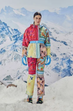 Farm Rio Mixed Scarves Ski Puffer Jacket -Outer Aura 308309 03 scaled