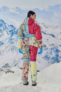 Farm Rio Mixed Scarves Ski Puffer Jacket -Outer Aura 308309 05 scaled