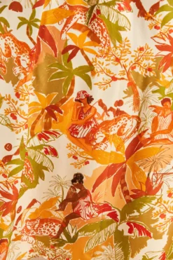 Farm Rio Sand Leopard Forest Maxi Dress -Outer Aura 309151 05