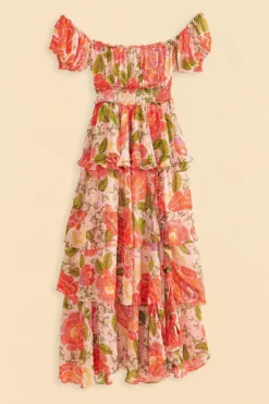 Farm Rio Pink Blooming Floral Maxi Dress -Outer Aura 309161 06