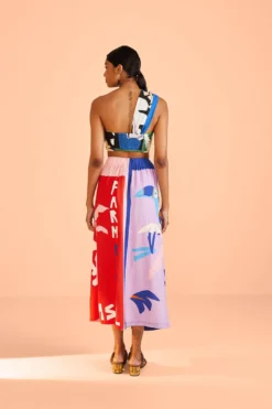 Farm Rio Brasil Bahia Scarves Crop Top -Outer Aura 309173 04