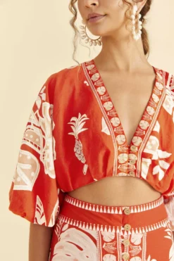Farm Rio Red Lace Monsteras Crop Top -Outer Aura 309178 03 scaled
