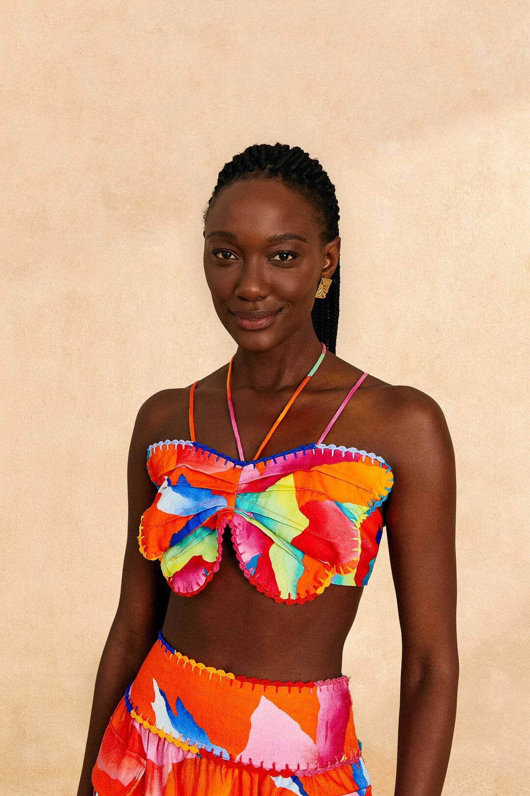 Farm Rio Red Ombre Chita Top 1 Farm Rio Red Ombre Chita Top