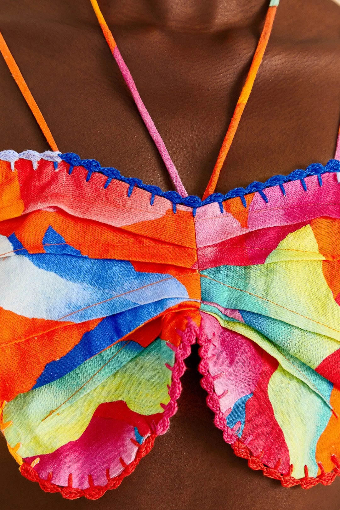 Farm Rio Red Ombre Chita Top 5 Farm Rio Red Ombre Chita Top - Image 5