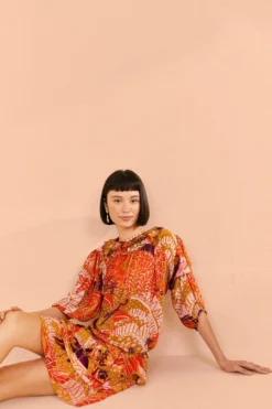 Farm Rio Beige Jungle Panther Blouse 7 Farm Rio Beige Jungle Panther Blouse -Outer Aura 309188 03