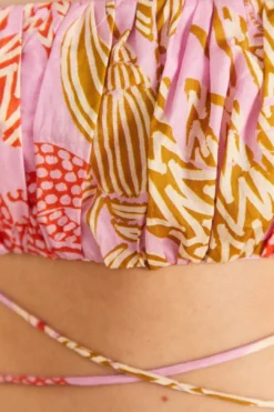 Farm Rio Pink Mixed Lobsters Top -Outer Aura 309201 05