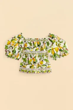 Farm Rio Off-White Fruit Orchard Blouse 11 Farm Rio Off-White Fruit Orchard Blouse -Outer Aura 309214 06