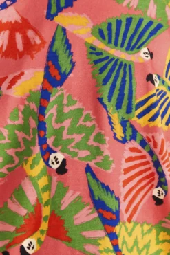 Farm Rio Coral Graphic Macaws Organic Cotton T-Shirt 10 Farm Rio Coral Graphic Macaws Organic Cotton T-Shirt -Outer Aura 309282 05