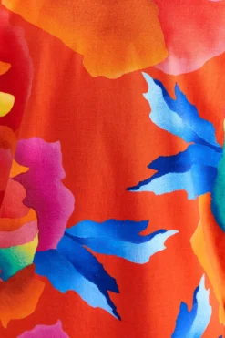 Farm Rio Red Ombre Chita T-Shirt Dress -Outer Aura 309290 05