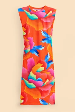 Farm Rio Red Ombre Chita T-Shirt Dress -Outer Aura 309290 06