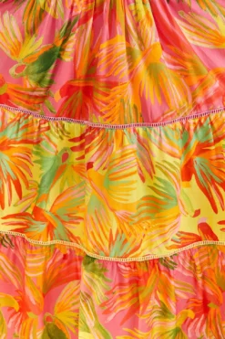 Farm Rio Mixed Painted Birds Maxi Dress -Outer Aura 309301 05