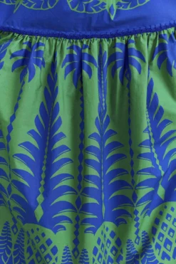 Farm Rio Blue Pineapple Love Organic Cotton Maxi Dress -Outer Aura 309303 05 scaled