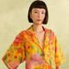 Farm Rio Yellow Macaw Bloom Shirt