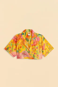 Farm Rio Yellow Macaw Bloom Shirt -Outer Aura 309403 06 f5d9da90 e377 41e5 831b a5b9196d6e33