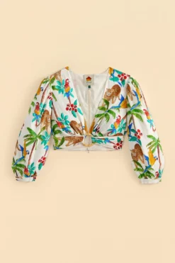 Farm Rio Tropical Paradise Crop Top -Outer Aura 309407 06