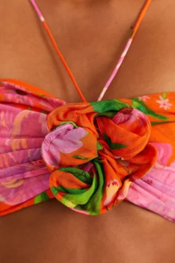 Farm Rio Orange Romantic Garden Crop Top 8 Farm Rio Orange Romantic Garden Crop Top -Outer Aura 309410 04