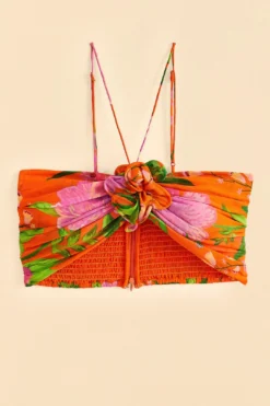 Farm Rio Orange Romantic Garden Crop Top 9 Farm Rio Orange Romantic Garden Crop Top -Outer Aura 309410 05