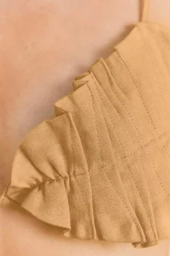 Farm Rio Beige Leaf Crop Top 9 Farm Rio Beige Leaf Crop Top -Outer Aura 309419 04