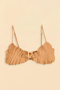 Farm Rio Beige Leaf Crop Top 8 Farm Rio Beige Leaf Crop Top -Outer Aura 309419 05