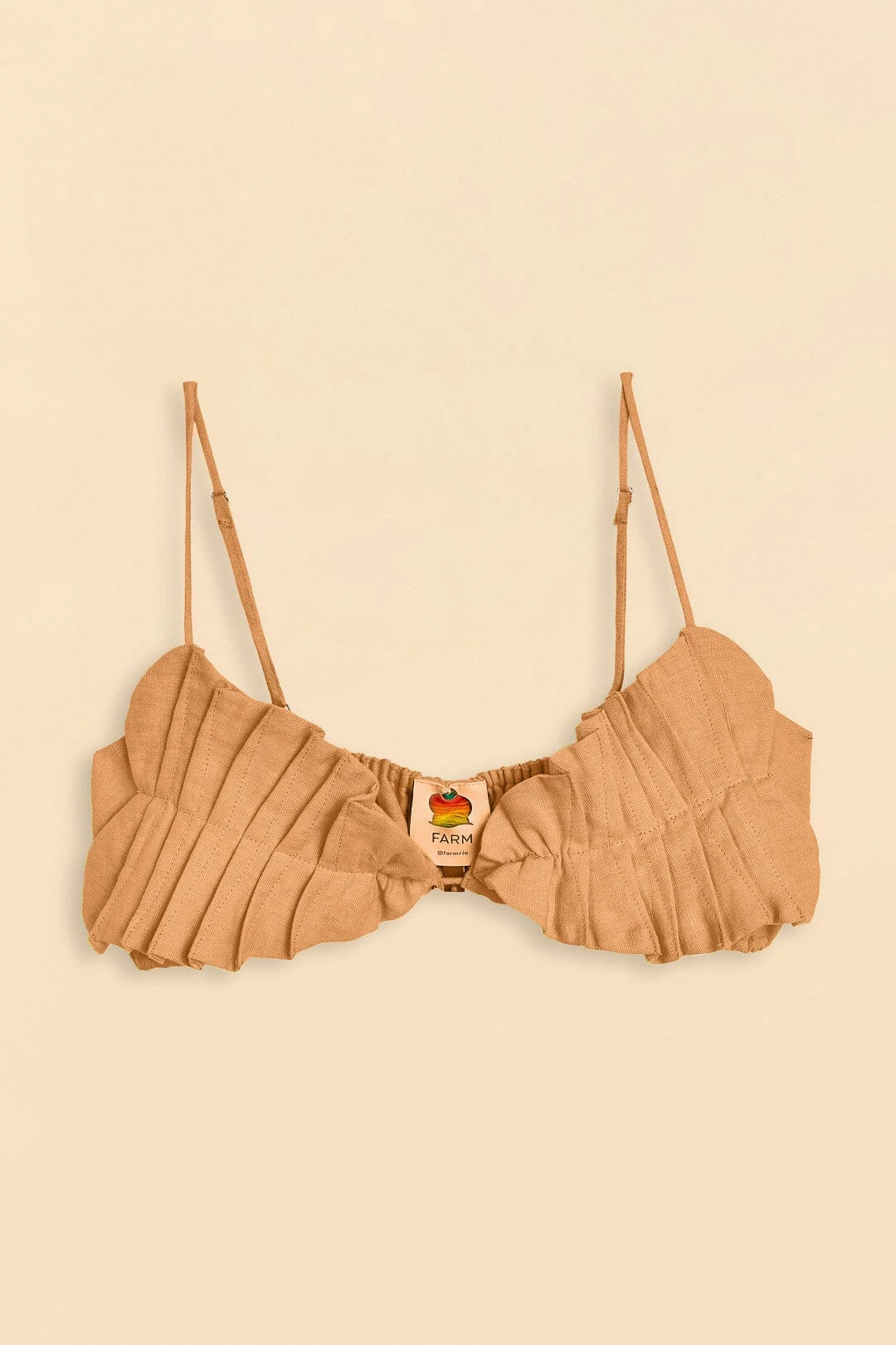 Farm Rio Beige Leaf Crop Top 4 Farm Rio Beige Leaf Crop Top - Image 4