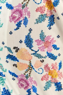 Farm Rio Off-White Romantic Bandanas Bodysuit -Outer Aura 309428 04