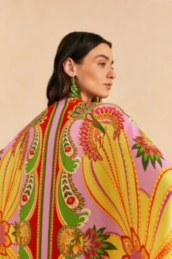 Farm Rio Beach Toucans Scarf Lenzing™ Ecovero™ Viscose Kimono -Outer Aura 309436 03