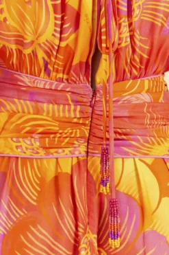 Farm Rio Summer Garden Ombre Lenzing™ Ecovero™ Viscose Maxi Dress -Outer Aura 309451 05