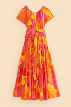 Farm Rio Summer Garden Ombre Lenzing™ Ecovero™ Viscose Maxi Dress -Outer Aura 309451 06