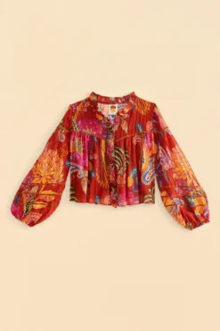 Farm Rio Mystic Bush Blouse -Outer Aura 309454 06