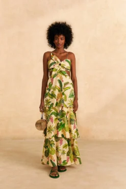 Farm Rio Sand Fruit Forest Maxi Dress
