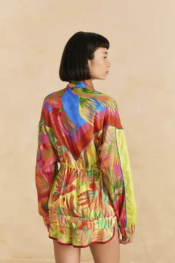 Farm Rio Mixed Painted Birds Windbreaker -Outer Aura 309516 03 scaled