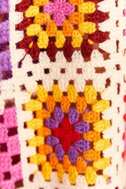 Farm Rio Mixed Crochet Stripes Shirt -Outer Aura 309541 05