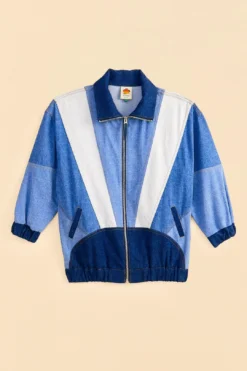 Farm Rio Patchwork Denim Jacket -Outer Aura 309569 05