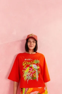 Farm Rio Red Brasil Organic Cotton T-Shirt