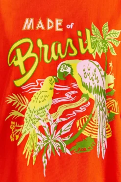 Farm Rio Red Brasil Organic Cotton T-Shirt -Outer Aura 309570 04